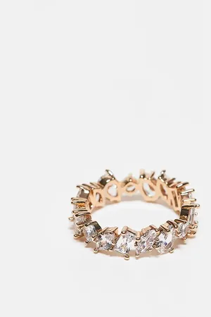 ASOS Ring with crystal design in tone