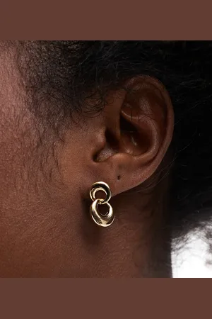 ASOS 14k plated mini door knocker earrings