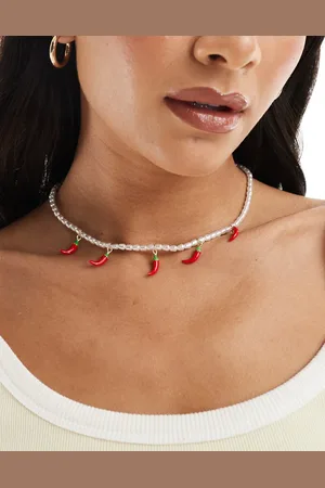 ASOS Necklace with chilli charm in multi