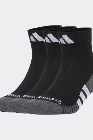 adidas Performance climacool cushioned quarter socks 3-pack in / white