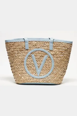 VALENTINO Valentino samuela small straw tote bag in