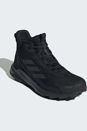 adidas Terrex anylander mid rain.rdy hiking shoes in core / core / grey