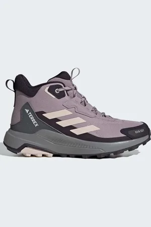 adidas Terrex anylander mid rain.rdy hiking shoes in preloved fig / putty mauve / a