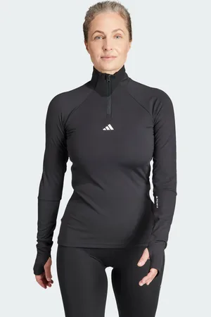 adidas Techfit cold.rdy 1/4 zip long sleeve training top in