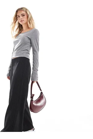 Miss Selfridge Wide leg trouser in pinstripe