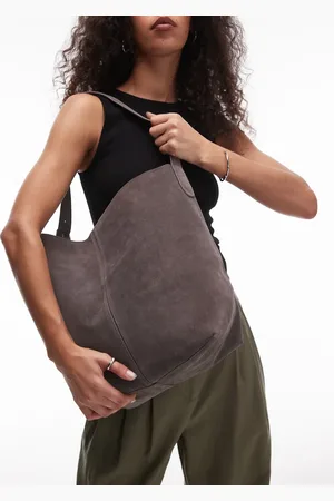 MANGO Suede tote bag with adjustable strap in