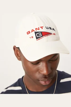 GANT USA flag logo baseball cap in cream