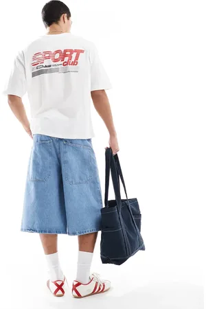 ASOS Boxy oversized t-shirt with sports graphics in