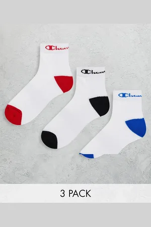 Champion 3 pack logo socks in white