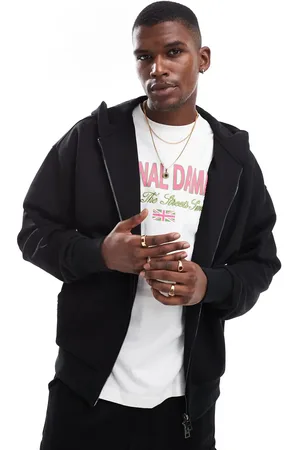 Criminal Damage Jersey utility hoodie black in black