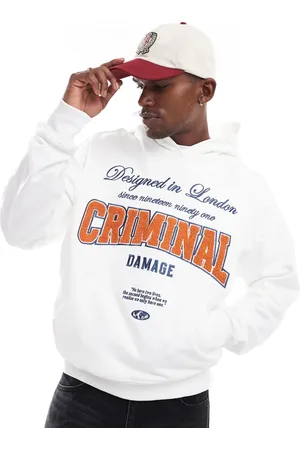 Criminal Damage Two lives hoodie off white in off white