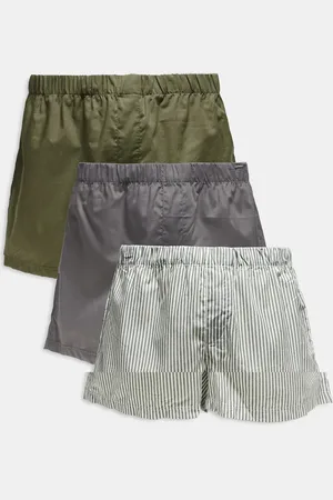 JACK & JONES 3 pack stripe woven boxers in