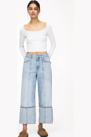 Pull&Bear Cropped turn up hem jeans in