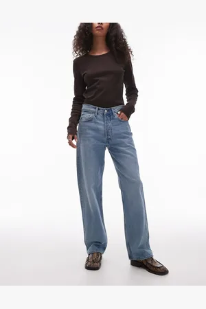 ARKET Shore low waist relaxed boyfriend fit jeans in mid wash