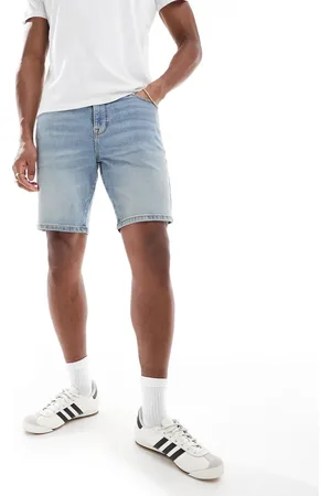 ASOS Skinny denim shorts in mid wash