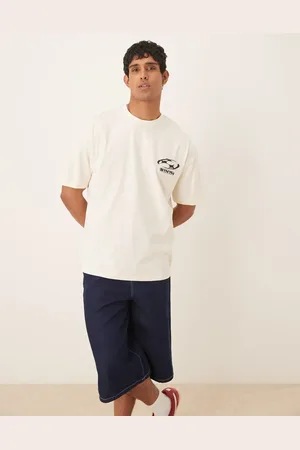 ASOS Oversized t-shirt with front and back print in tofu