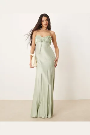 For Love & Lemons Natalie maxi dress in desert sage