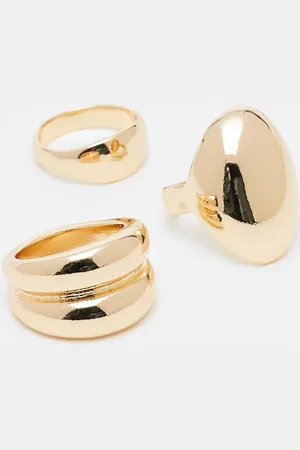 ASOS Bubble ring multipack of 3 in tone
