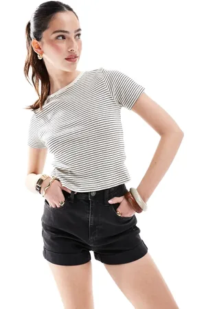 Cotton On High rise micro denim short in