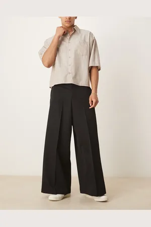 ASOS Smart extreme wide leg trousers with front pleat in