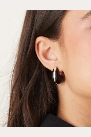 ASOS Earrings in resin teardrop design in black