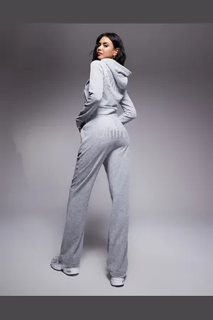 Juicy Couture Diamante logo velour joggers co-ord in