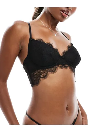 Cotton On Cotton On eyelash lace longline underwire bra in