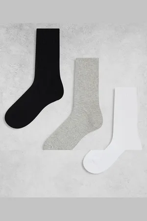 Cotton On Cotton On 3 pack socks in black white and grey