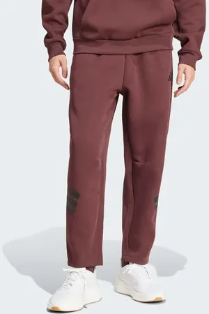 adidas Future icons 3-stripes pocket pants in aurora ruby / brown