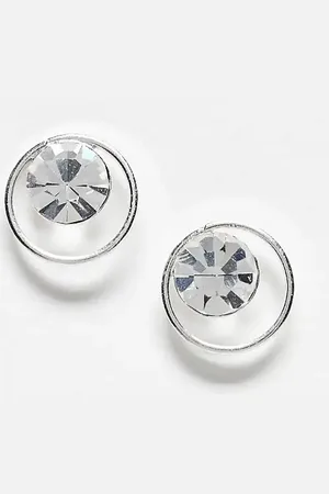Kingsley Ryan Cutout stud earring with gem in sterling