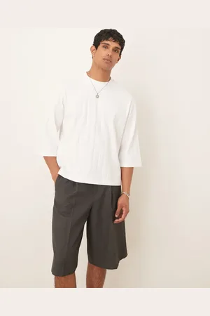 ASOS Oversized boxy textured rib t-shirt in