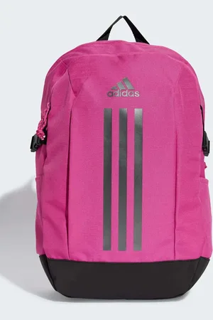 adidas Power backpack in semi lucid fuchsia / iron meta