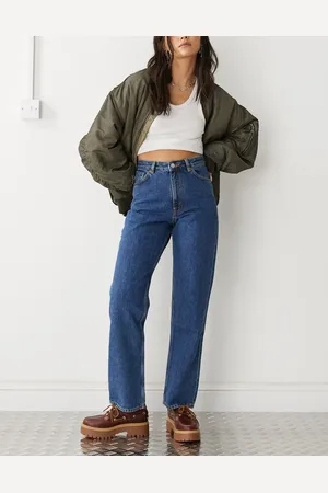 Monki Taiki high waist mom jeans in dark