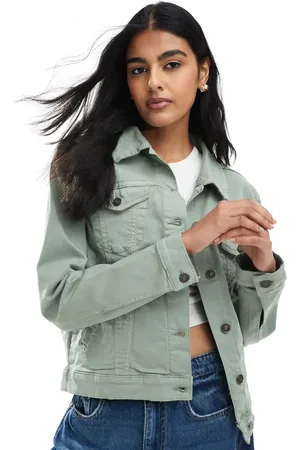 Brave Soul Denim jacket in khaki