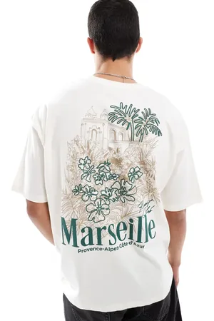 ASOS Oversized t-shirt with summer graphic in off