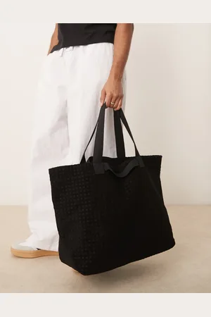 ASOS Tote bag with towelling fabric in