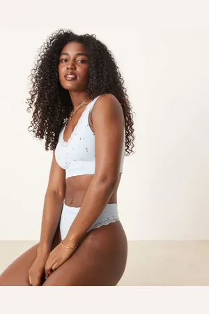 Boux Avenue Printed pointelle bralette in