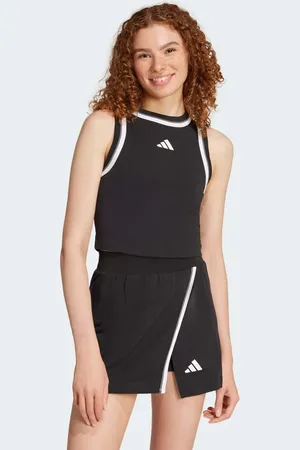 adidas Essentials color-pop cotton crop tank top in