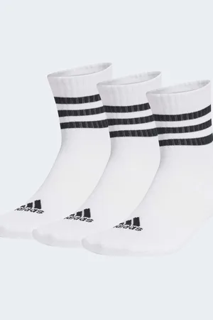 adidas 3-stripes cushioned sportswear low-cut socks 3 pairs in / black