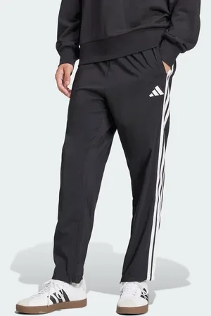 adidas Essentials 3-stripes stanford pants open hem in / white