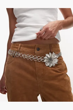MANGO Flower chain belt in