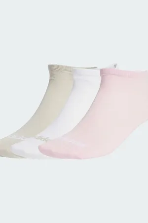 adidas Thin linear low-cut socks 3 pairs in / beige / clear pink