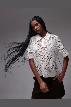 & OTHER STORIES Crochet knit blouse in