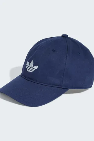 adidas Adicolor classic trefoil baseball cap in night indigo