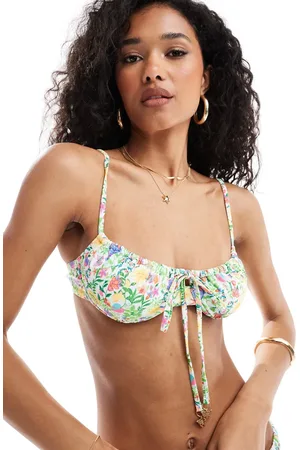 Kulani Kinis X Lexi Hidalgo ruched underwire bikini top in Desert Disco
