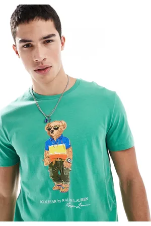 Ralph Lauren Beach bear print t-short custom fit in mid