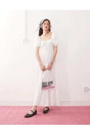 Miss Selfridge Puff sleeve maxi dress in
