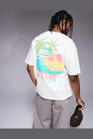 ASOS Oversized t-shirt with high summer graphic in off