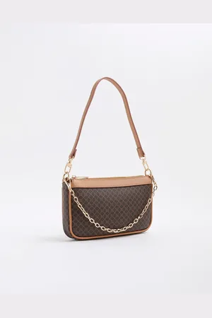 River Island 90s shoulder bag in - dark