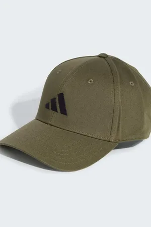 adidas New logo baseball cap in olive strata / black